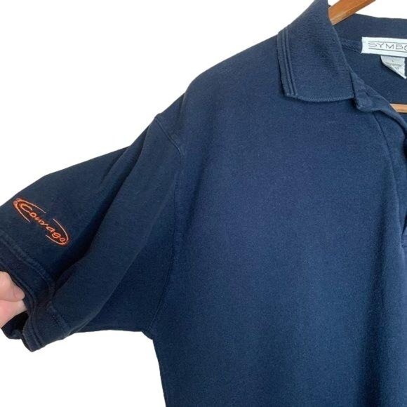 Auburn Polo Shirt Symbol Touchdown Game Day Orange Navy Blue War Eagle Large - Picture 2 of 6